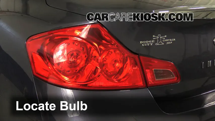 2009 Infiniti G37 X 3.7L V6 Sedan (4 Door) Lights Turn Signal - Rear (replace bulb)